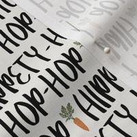Large // Easter Hip Hop Typography - Hippety Hop Lettering - Easter Carrot