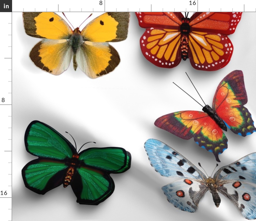 Butterfly collection digital pattern design 