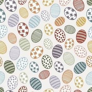 Medium // Scattered Colorful Pattern Easter Eggs