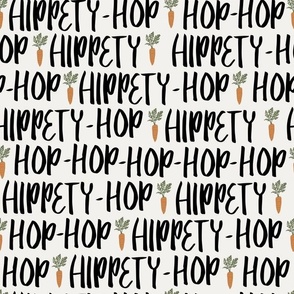 X-Large // Easter Hip Hop Typography - Hippety Hop Lettering - Easter Carrot