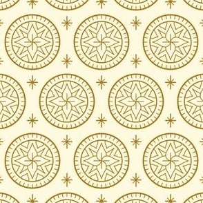 Golden Coins on Beige