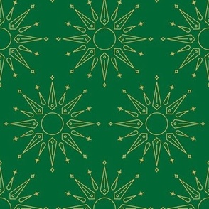 Spiky Sun on Green