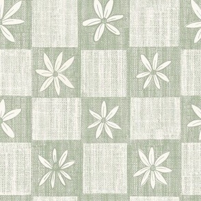 Daisy Checkers-Thyme Medium - Hufton Studio