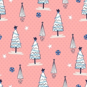 Pinky Christmas Trees