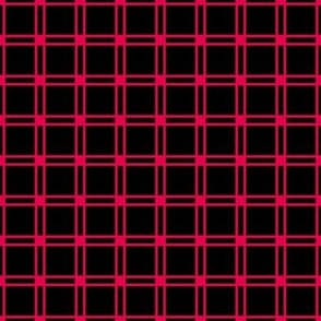Grid or Monotone Check in Black and Red