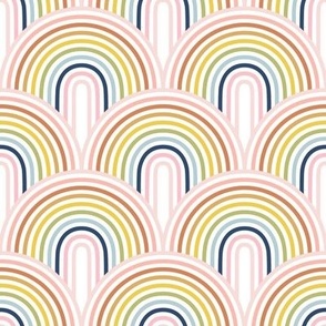rainbow scallops thick - my fave rainbow earthy tones