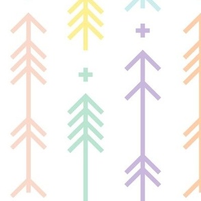 pastel cross plus arrows LG - my fave rainbow pastel