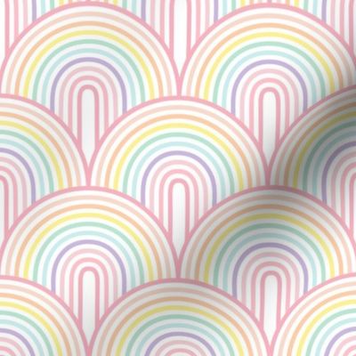 pastel rainbow scallops thick - my fave rainbow pastel