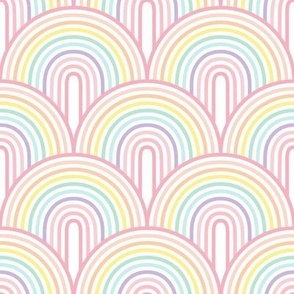 pastel rainbow scallops thick - my fave rainbow pastel