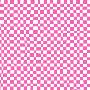 wonky checkerboard (pink)