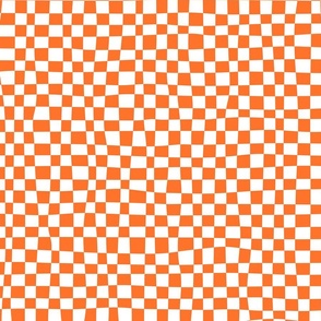 wonky checkerboard (orange)