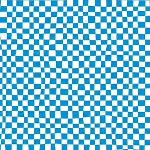 wonky checkerboard (blue)