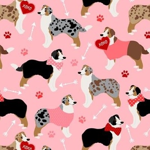 Australian Shepherd Valentine Pink