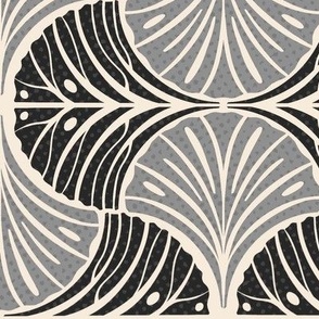 Gray Geometric Seashell Wallpaper