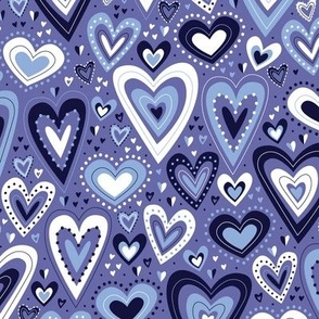 Lovely Hearts (Periwinkle)