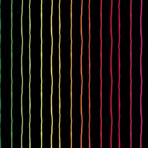 black rainbow stripes