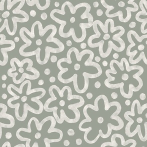 Watercolor_Flowers_And_Dots_-_Green_Grey