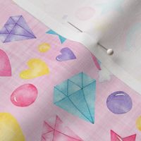 unicorn diamond pink linen