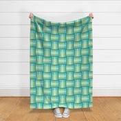 Woven Ribbons - Green and Blue