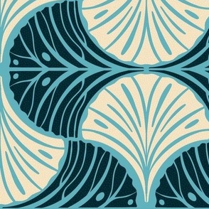 Blue Geometric Seashell Wallpaper