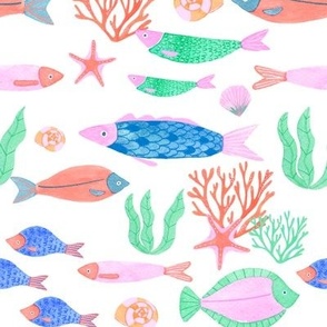 Ocean Fish Watercolor