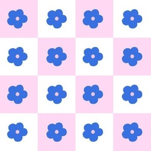 Pink and blue pastel 90's Floral