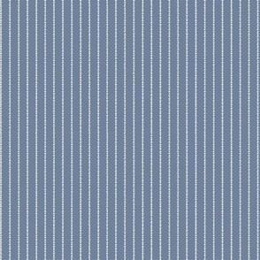 Penny Pinstripe: Chambray Blue Pinstripe, Vintage, Retro, Weave