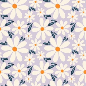 Whimsical Wildflowers - Lilac + Navy