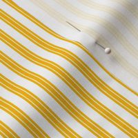 Marigold Yellow Vertical Ticking Stripes