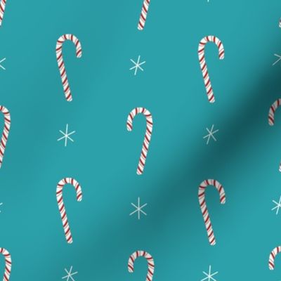 Candy Cane Sparkle, Mod Turquoise