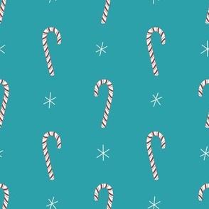 Candy Cane Sparkle, Mod Turquoise