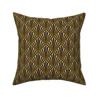 art deco rays gold with black lines 