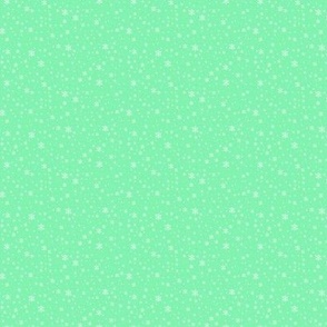 mint green with white snowflake canvas print