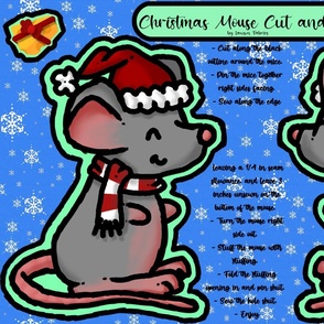 Christmas Mouse Cut and Sew Patternxcf