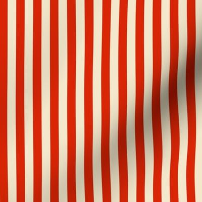 Pajama Stripe - red and cream
