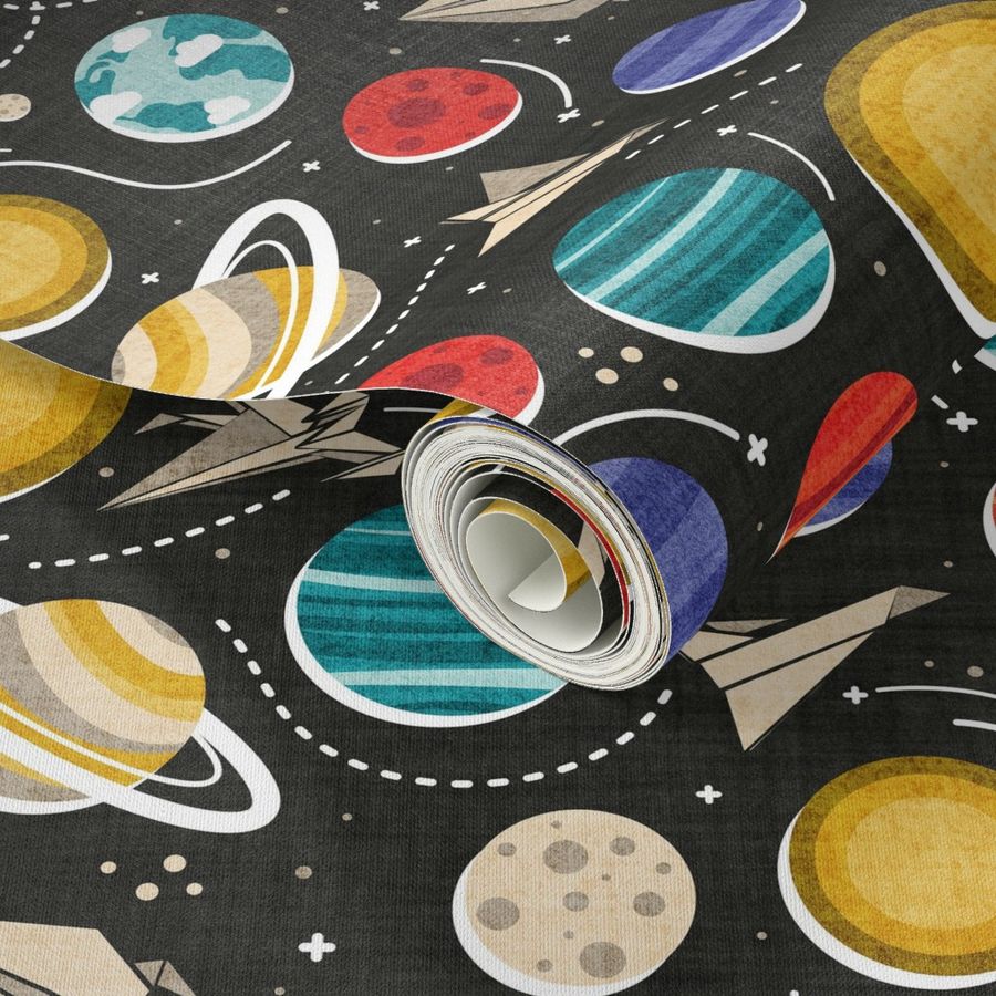 solar system scale wallpaper