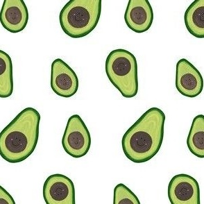 Happy Avocados // White