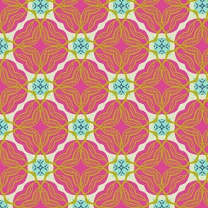 Magenta Lotus Tile- large scale