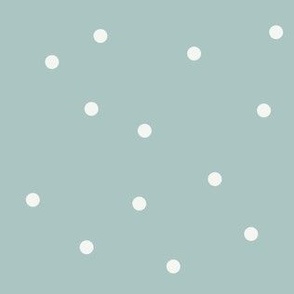 polka dusty blue large scale spots, dots, scattered