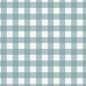 Gingham 1cm dusty blue check plaid blender staple nursery kids spring summer picnic