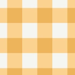 Gingham 3cm yellow check plaid blender staple nursery kids spring summer picnic mustard, buttercup