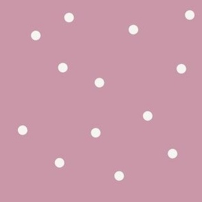 Purple  polka dots - Large scale- spot, dot, Mauve, muted, blender micro