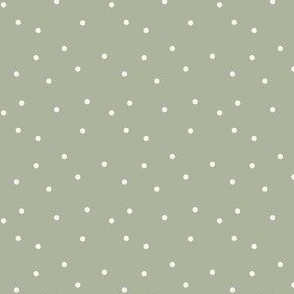 Sage polka dots - small scale- spot, dot, green, muted, blender micro