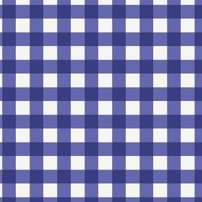 Navy Blue Gingham, classic blue and white, perfect for picnics and kids apparel. A gender neutral 1cm square checker, 