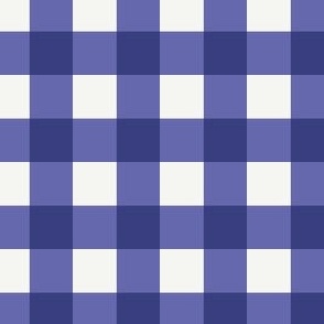 Navy Gingham, check, checker, square2cm gingham Very Peri, Check, Plaid