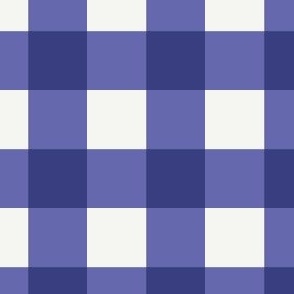 Navy Gingham, check, checker, square Periwinkle_3cm gingham Very Peri, Check, Plaid