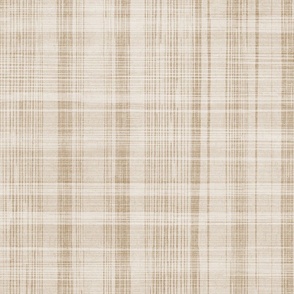 GOLDEN BROWN CROSSING STRIPES - BAMBOO