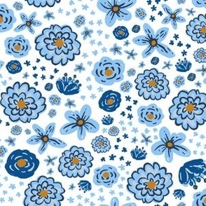 Cassandra Floral - Calm Blue