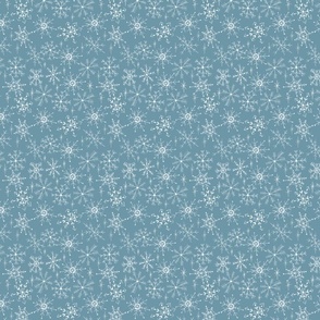 Snowflakes on blue