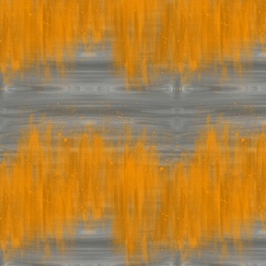 Orange Rust Abstract on gray - (large scale)12x12